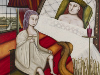 María José Romero, La cuidadora, óleo sobre tela, 120 x 100 cm., 2024
